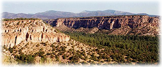 Mesas in the Los Alamos, New Mexico area.
