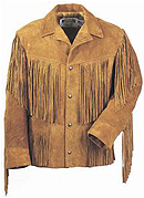 A cowboy style fringed jacket.